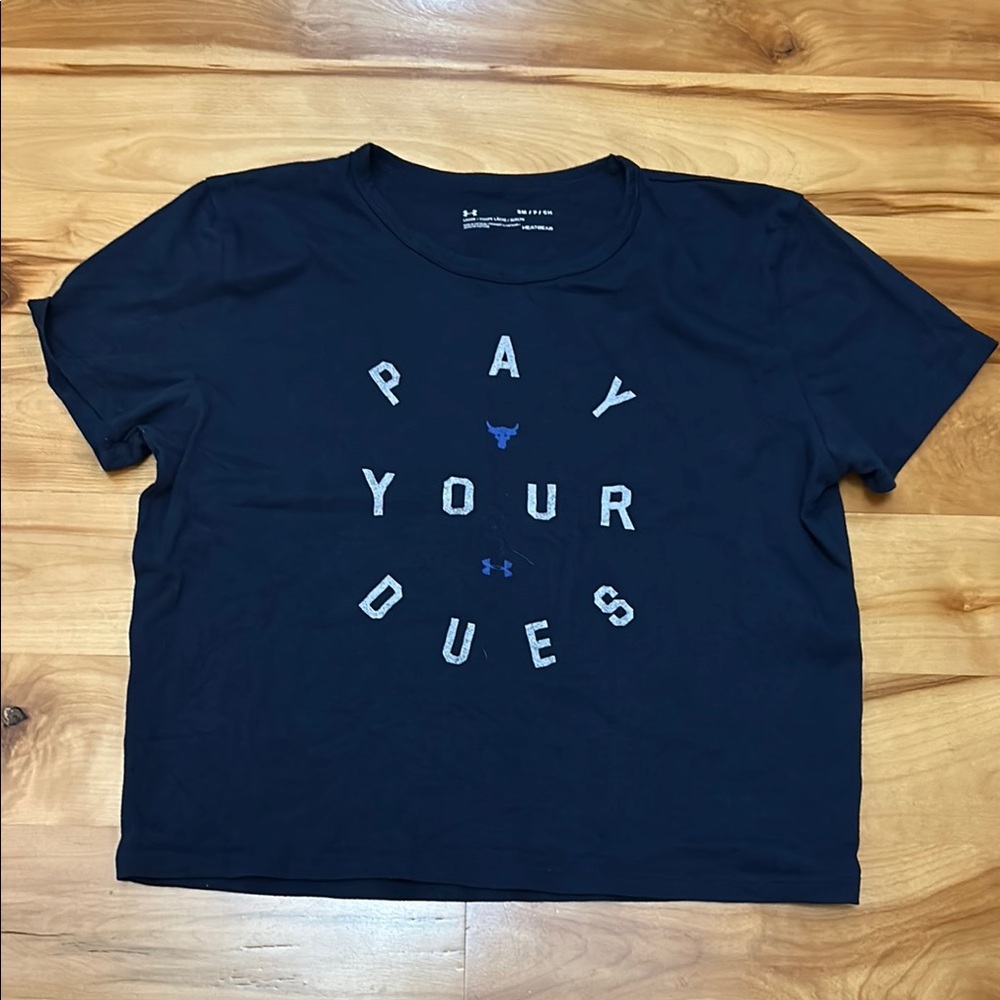 Under Armour Blue and White Short Sleeve Tee